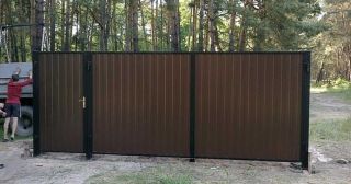 Купить распашные ворота из профнастила Черногорск, цена от 2807 руб.